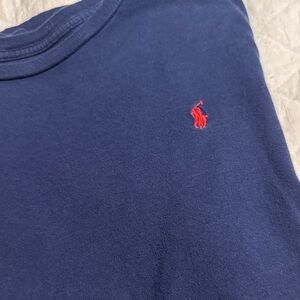 Ralph Lauren Kids Tee in Deep Blue with Red Emblem
